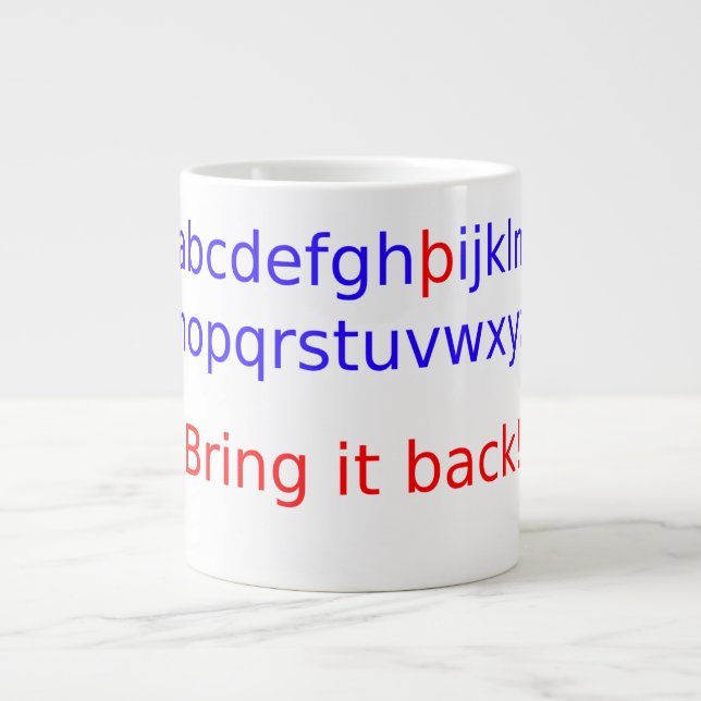 bring back thorn large coffee mug (Front)