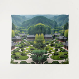 "Bring Calm Home – Traditional Village View Tapestry