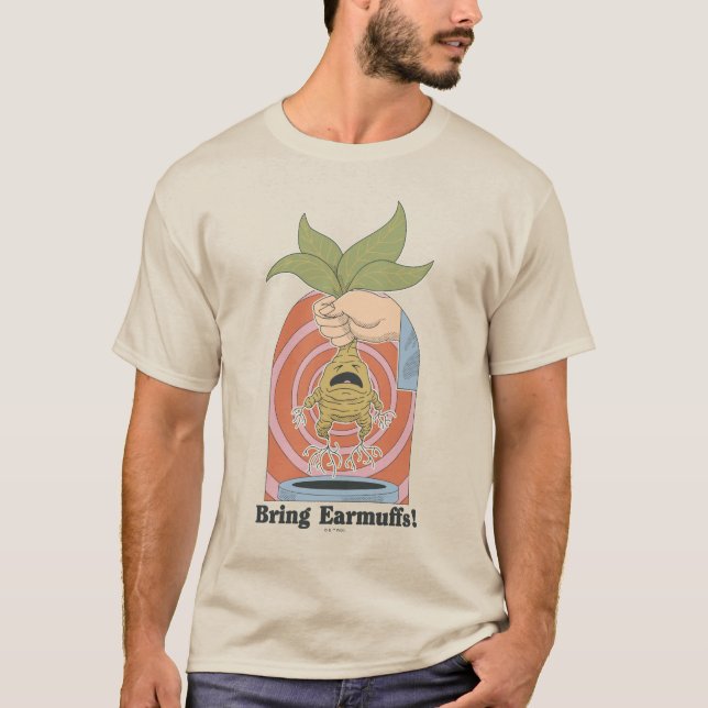 "Bring Earmuffs!" Screaming Mandrake Graphic T-Shirt (Front)