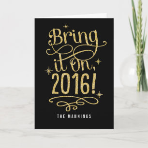 Bring It On 2016 Happy New Year Greeting Card