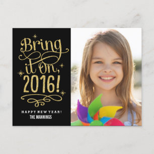 Bring It On 2016 New Year Photo Card Postcard