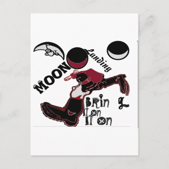 Bring It On – Playful Christmas & Space Mashup Postcard (Front)