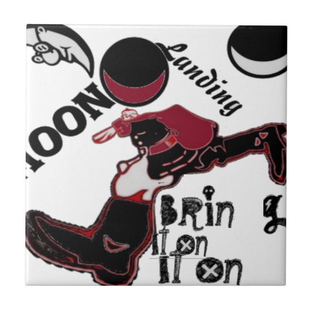 Bring It On – Playful Christmas & Space Mashup Tile (Front)