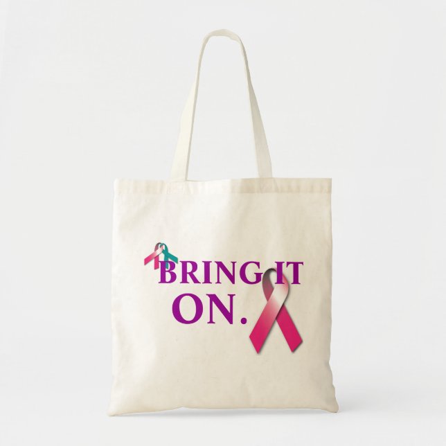 Bring it on tote - pink ribbon bag (Front)