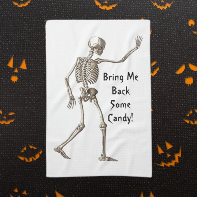 Bring Me Back Some Candy Skeleton Kitchen Towel (Bring Me Back Some Candy Skeleton Kitchen Towel)