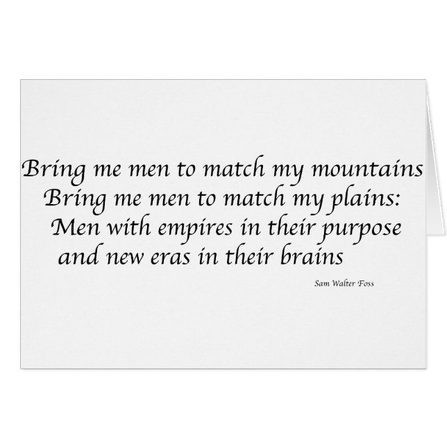 Bring Me Men (Front Horizontal)