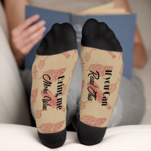 Bring Me More Wine Crew Socks