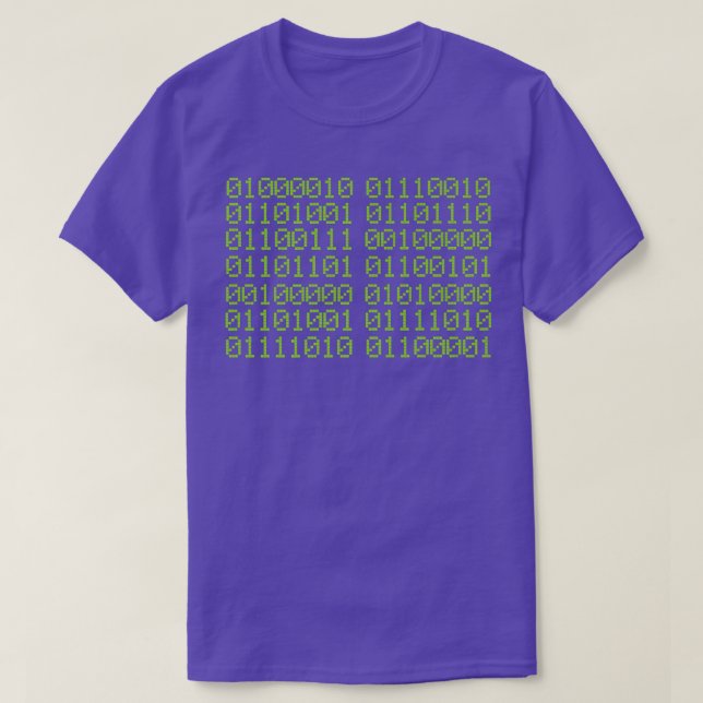 BRING ME PIZZA In Binary Code for gamer and progra T-Shirt (Design Front)
