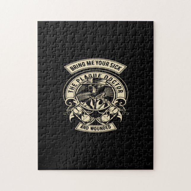 bring me your sick the plague doctor and wounded jigsaw puzzle (Vertical)