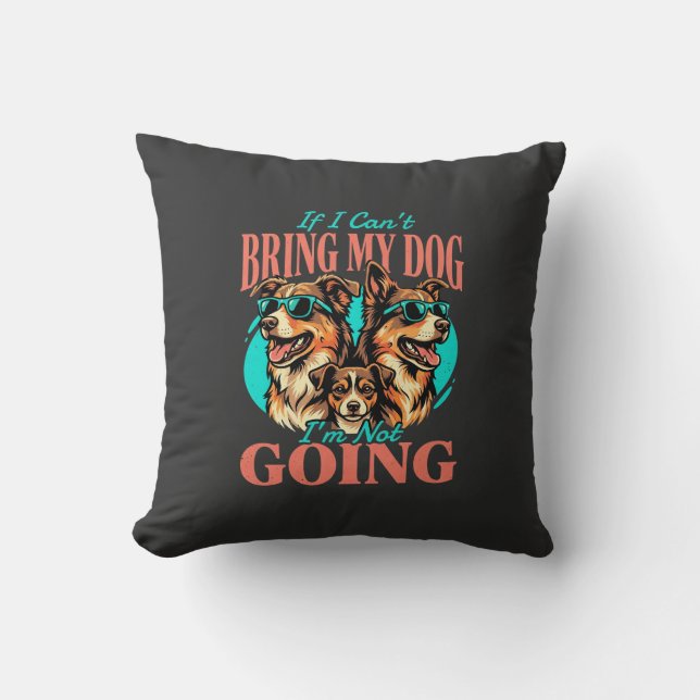 Bring My Dog Retro Dog Lover Cushion (Front)