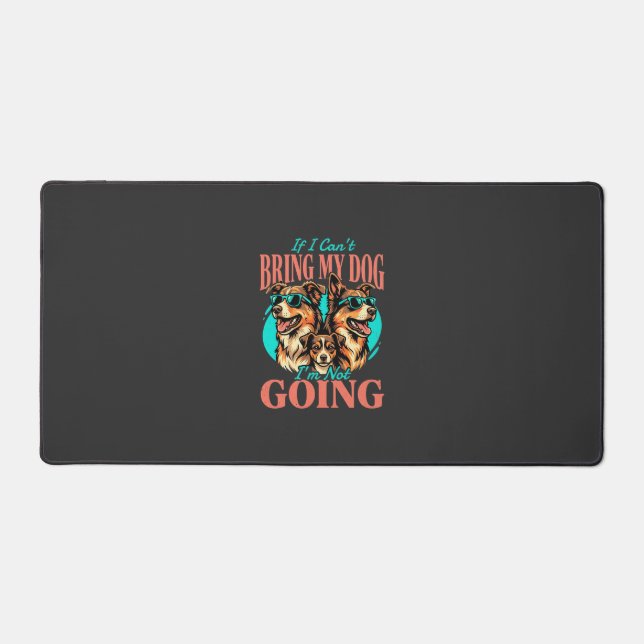 Bring My Dog Retro Dog Lover Desk Mat (Front)