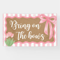 Bring on the Bows Baby Girl Shower Banner Decor