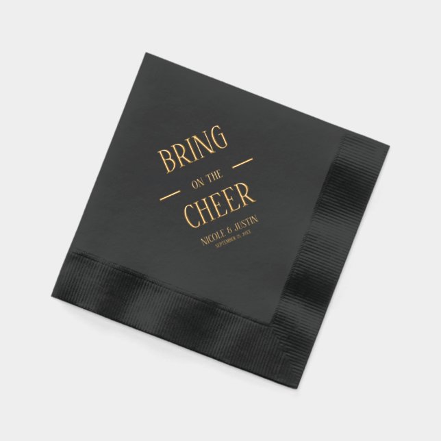 Bring on the Cheer  Foil Napkins (Left)