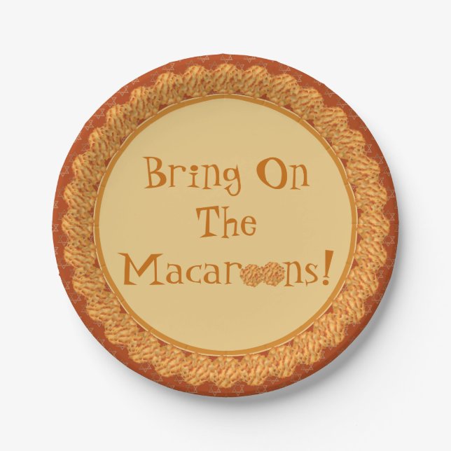 Bring On The Macaroons! Melamine Plate (Front)