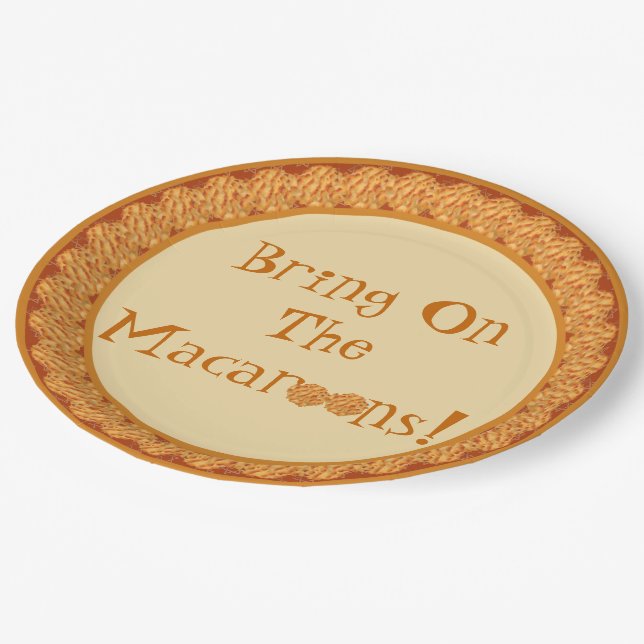 Bring On The Macaroons! Paper Plate (Angled)