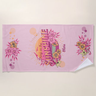 Bring on the Sunshine Graphic Preppy Vintage  Beach Towel