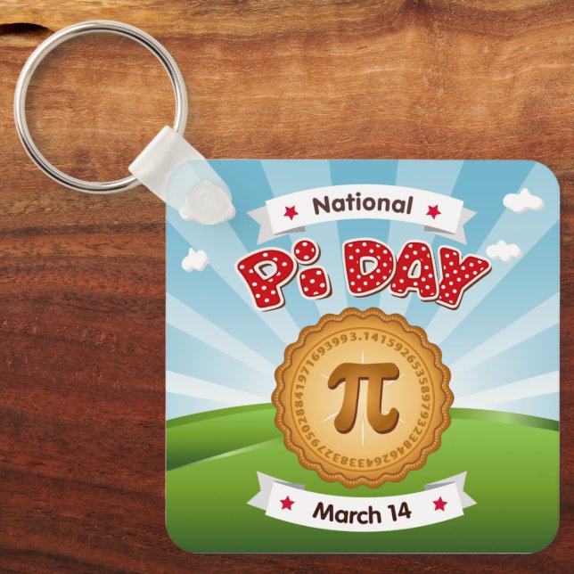 Bring PIE for Pi Day Key Ring (Front)