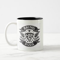 Bring Pizza Valentine's funny pizza slice doves