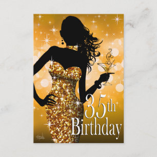 Bring the Bling Sparkle Birthday small card gold