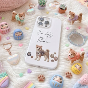 Bring the charm of traditional Japanese Shiba Inu iPhone 15 Pro Case