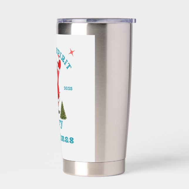 Bring the holiday cheer to life with Santa design  Insulated Tumbler (Left)
