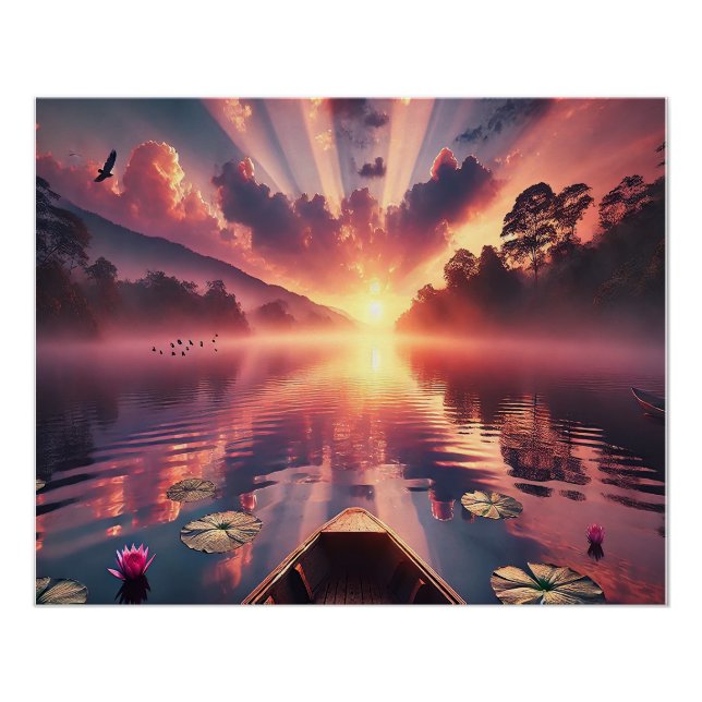 🌄 Bring the Magic of Sunset Tranquillity 🌄 Poster (Front)