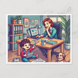 Bring Your Kid to Work Day Holiday Postcard