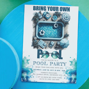 Bring Your Own Pool Summer Party Invitation