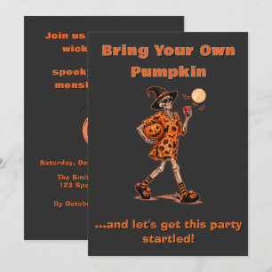 Bring Your Own Pumpkin Halloween Party Invitation