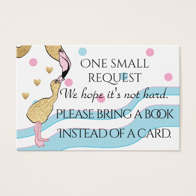 BringABook "Flamingo Mum" Insert Card/Personalise (Front)