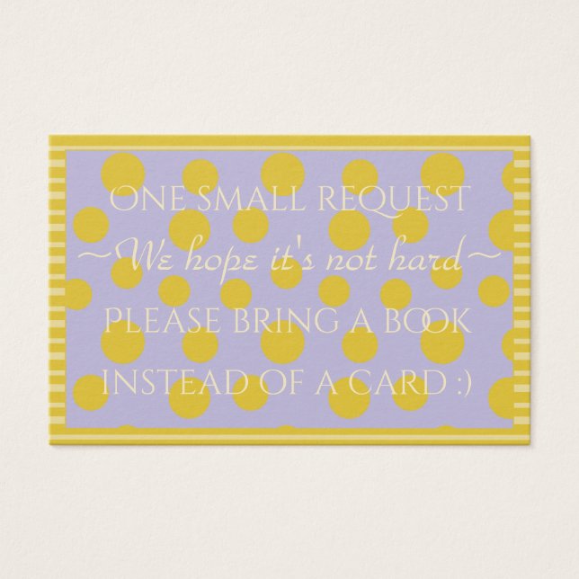 BringABook "Gold/Lavender" Insert Card/Personalise (Front)