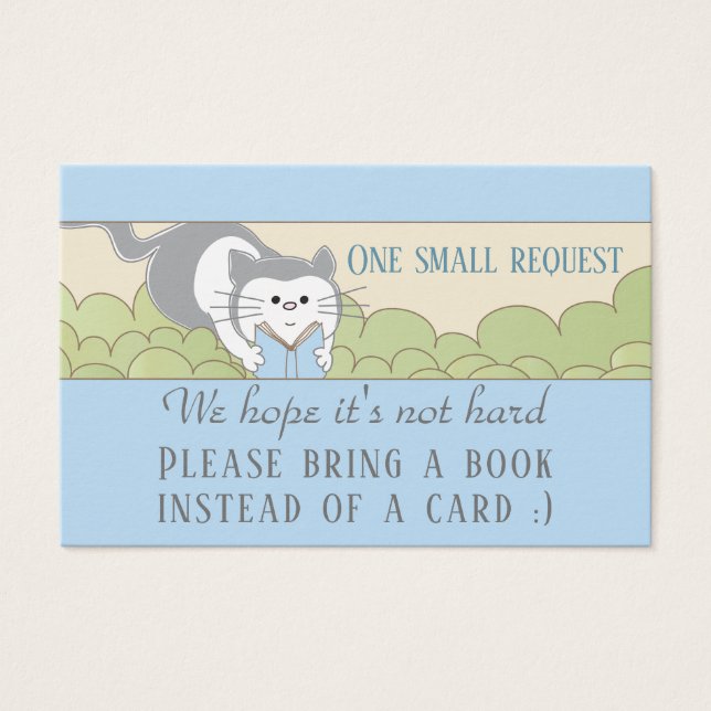 BringABook "Library/Blue" Insert Card/Personalise (Front)