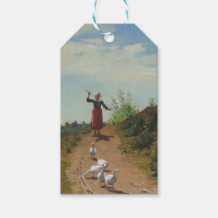 Bringing Home the Flock of Geese (by Paul Peel) Gift Tags