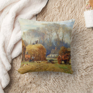 Bringing Home the Hay Farm Life William Blacklock Cushion