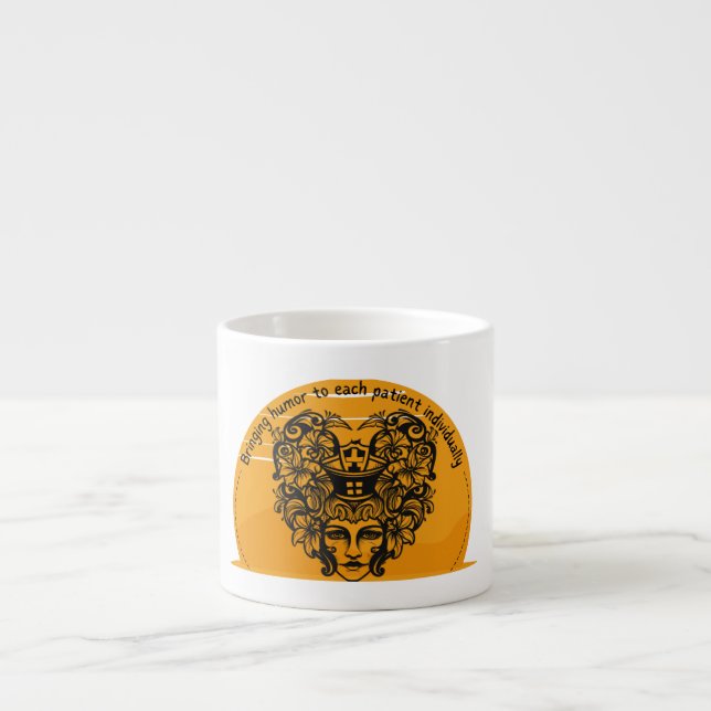 Bringing humour to each patient individually espresso cup (Front)