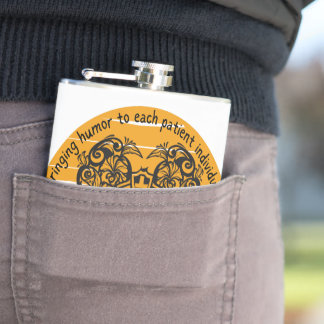 Bringing humour to each patient individually hip flask