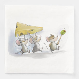 Bringing In The Cheese (with Olives) Paper Napkin