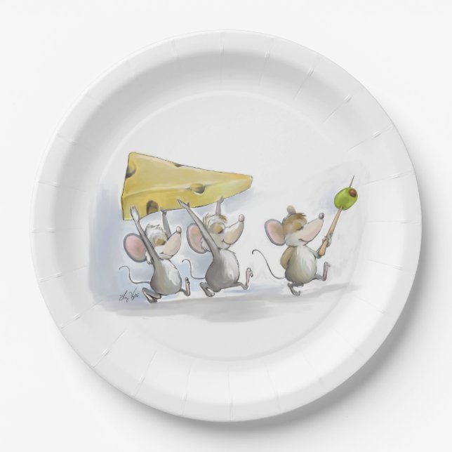 Bringing In The Cheese (with Olives) Paper Plate (Front)