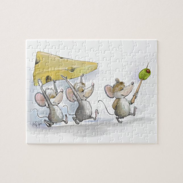 Bringing In The Cheese (with Olives) Puzzle (Horizontal)