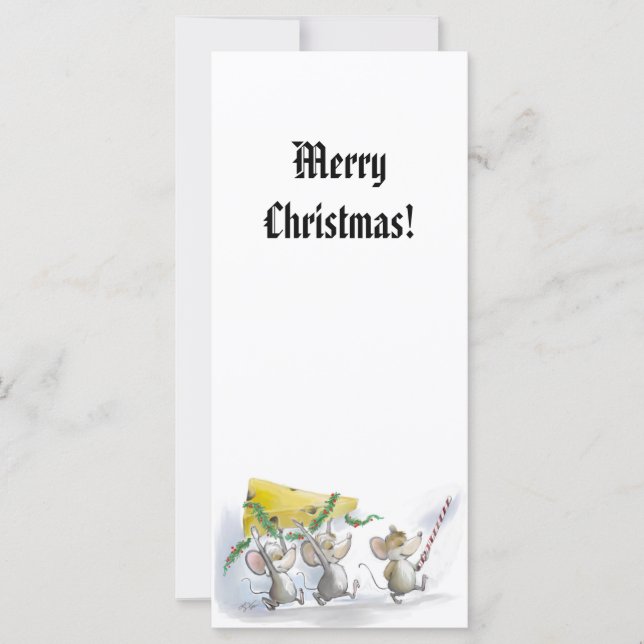 Bringing In The Christmas Cheese Holiday Bookmark (Front)