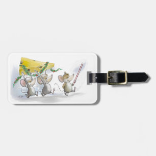Bringing In The Christmas Cheese luggage Tag
