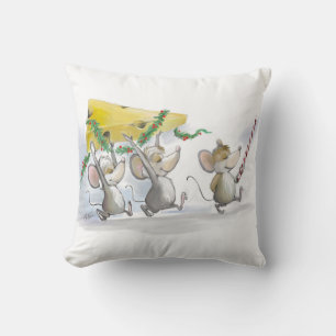 Bringing In The Christmas Cheese Pillow