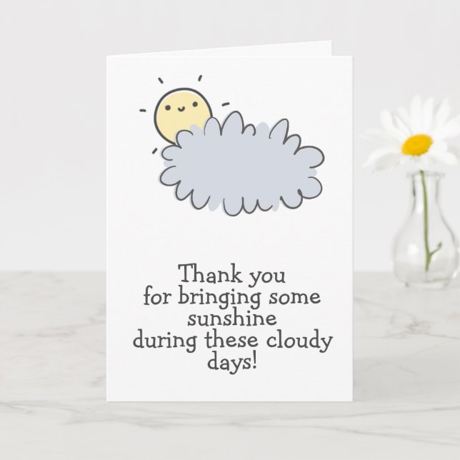 Bringing me Sunshine - Cancer Caregiver Thank You Card (Small Plant)