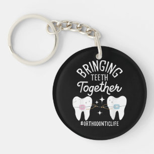 Bringing Teeth Together - Orthodontist  Key Ring