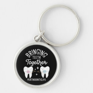 Bringing Teeth Together - Orthodontist  Key Ring
