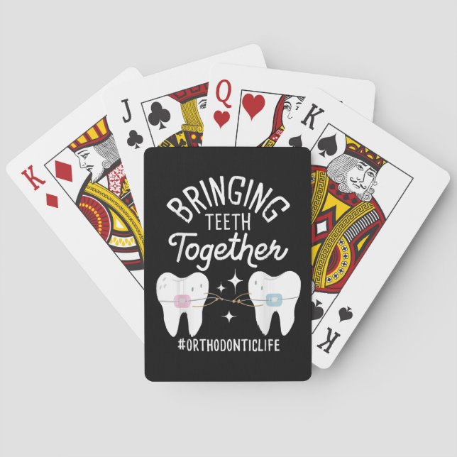 Bringing Teeth Together - Orthodontist  Playing Cards (Back)