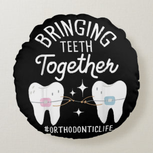 Bringing Teeth Together - Orthodontist Round Cushion