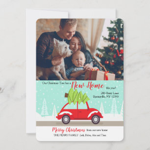 Bringing the Tree Home Photo Holiday Card