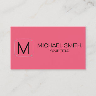 Brink pink colour background business card