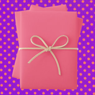 Brink Pink Solid Colour Wrapping Paper Sheet